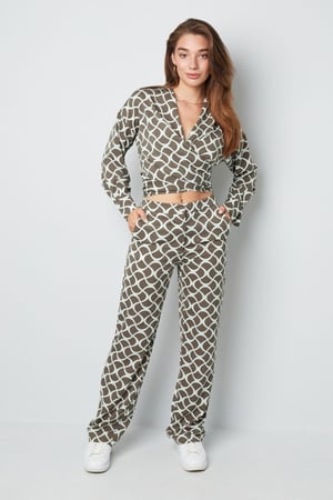 Pants graphic print camel h5 Picture3